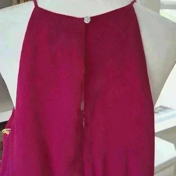 CECE Spaghetti Strap Asymmetrical Ruffle Dress - Picture 8 of 11